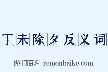 丁未除夕反义词是什么意思的图片